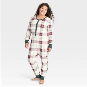 Women's Holiday Plaid Union Suit Red/GreenHearth & Hand™ with Magnolia …
